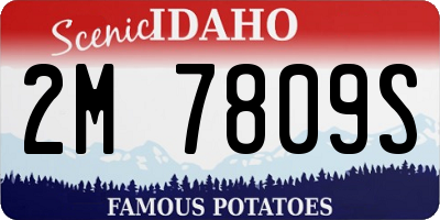 ID license plate 2M7809S
