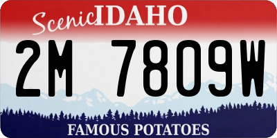 ID license plate 2M7809W