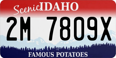 ID license plate 2M7809X