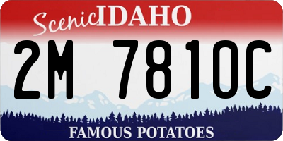 ID license plate 2M7810C