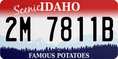 ID license plate 2M7811B