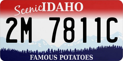 ID license plate 2M7811C
