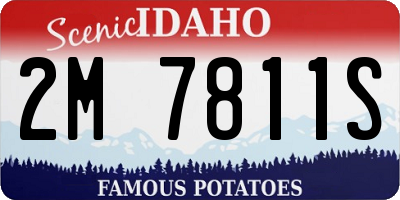 ID license plate 2M7811S
