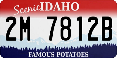 ID license plate 2M7812B