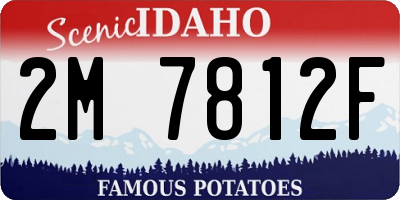 ID license plate 2M7812F