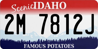 ID license plate 2M7812J