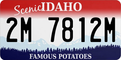 ID license plate 2M7812M