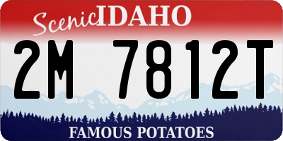 ID license plate 2M7812T