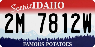 ID license plate 2M7812W