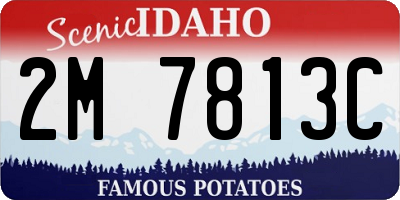 ID license plate 2M7813C