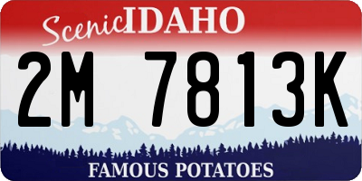 ID license plate 2M7813K