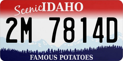 ID license plate 2M7814D