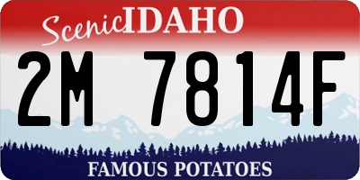 ID license plate 2M7814F