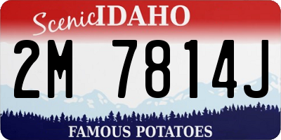 ID license plate 2M7814J