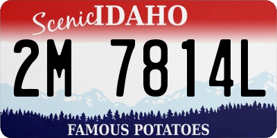 ID license plate 2M7814L