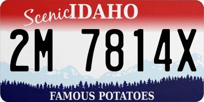 ID license plate 2M7814X
