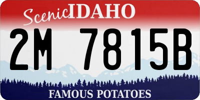 ID license plate 2M7815B