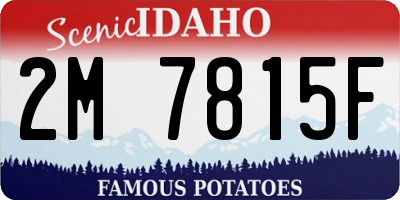 ID license plate 2M7815F