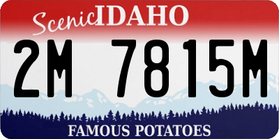 ID license plate 2M7815M