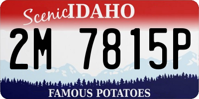 ID license plate 2M7815P