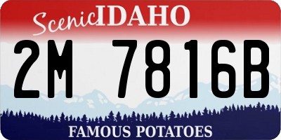 ID license plate 2M7816B