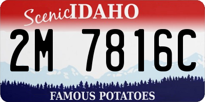 ID license plate 2M7816C