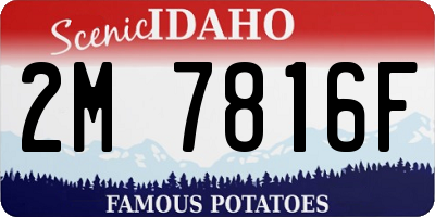 ID license plate 2M7816F