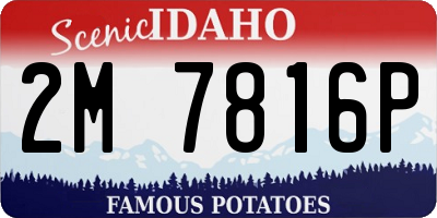 ID license plate 2M7816P