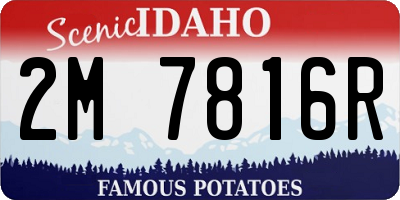ID license plate 2M7816R