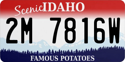 ID license plate 2M7816W