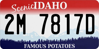 ID license plate 2M7817D