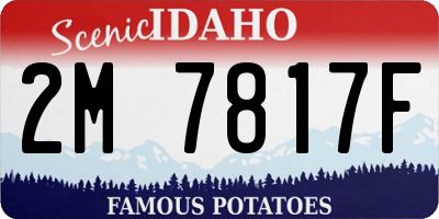 ID license plate 2M7817F