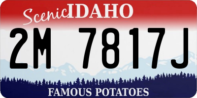 ID license plate 2M7817J