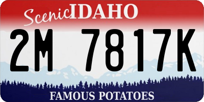 ID license plate 2M7817K