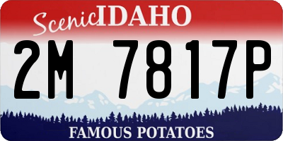 ID license plate 2M7817P