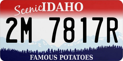 ID license plate 2M7817R