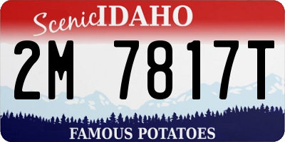 ID license plate 2M7817T