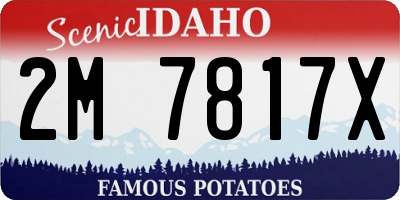 ID license plate 2M7817X