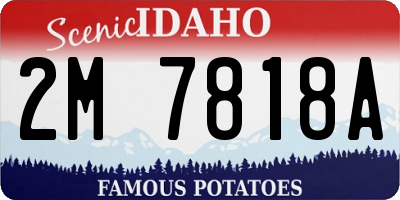 ID license plate 2M7818A