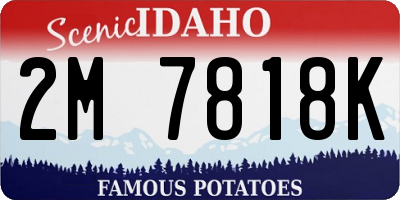 ID license plate 2M7818K
