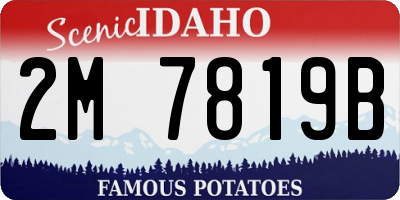 ID license plate 2M7819B