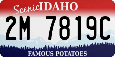 ID license plate 2M7819C
