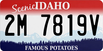 ID license plate 2M7819V