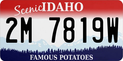 ID license plate 2M7819W