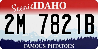 ID license plate 2M7821B