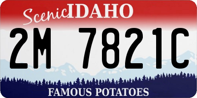 ID license plate 2M7821C