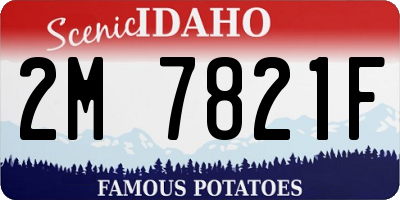 ID license plate 2M7821F