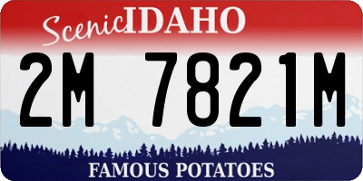 ID license plate 2M7821M