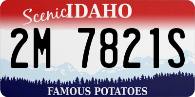 ID license plate 2M7821S
