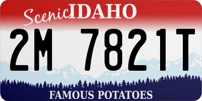 ID license plate 2M7821T